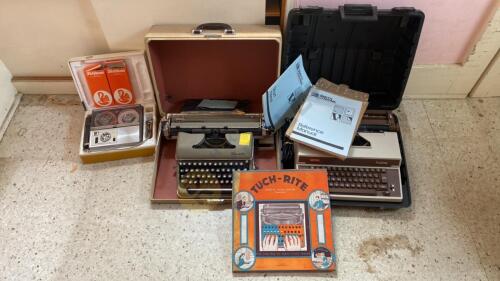 Vintage Typewriters and Tape Recorder