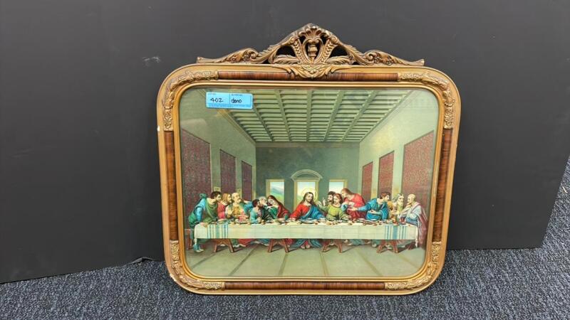 “The Last Supper” Print in Ornate Frame