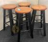 Set of 4 Wooden Barstools