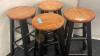 Set of 4 Wooden Barstools - 2