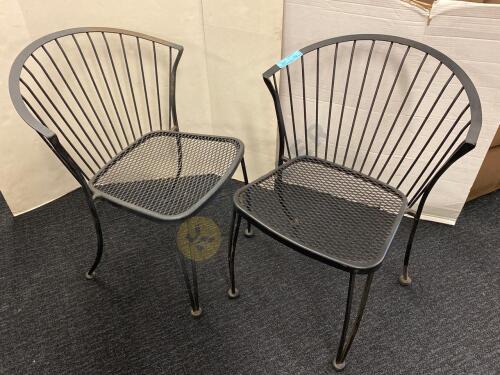 Pair of Metal Bistro Chairs