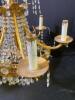 Electric Crystal and Brass Hanging Chandelier - 2