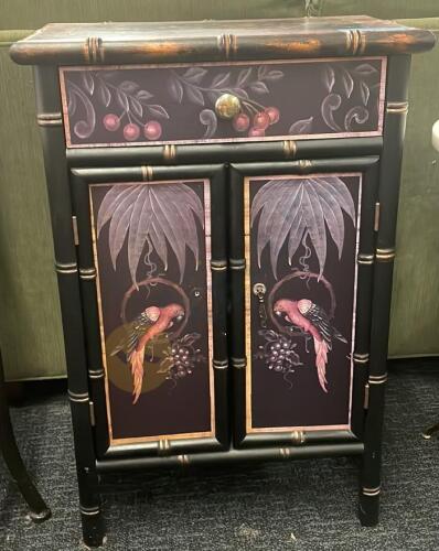 Painted Bamboo Cabinet