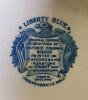 Porcelain Liberty Blue "Historic Colonial Scenes" 9.5" Across Plates, 5" Across Bowls, Cups, Saucers, and More - 8