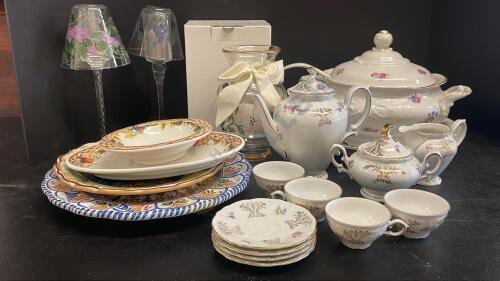 Lenox Vase, German Tea Set, Ceramic Plates, and More