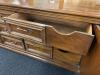 Carved Wood Dresser with Mirror - 12