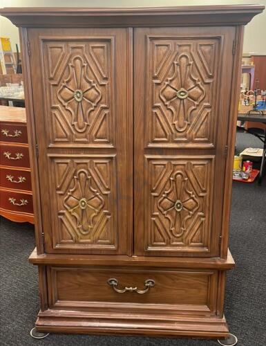 Decorative Wood Carved Armoire