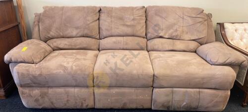 Microfiber Double Reclining Sofa