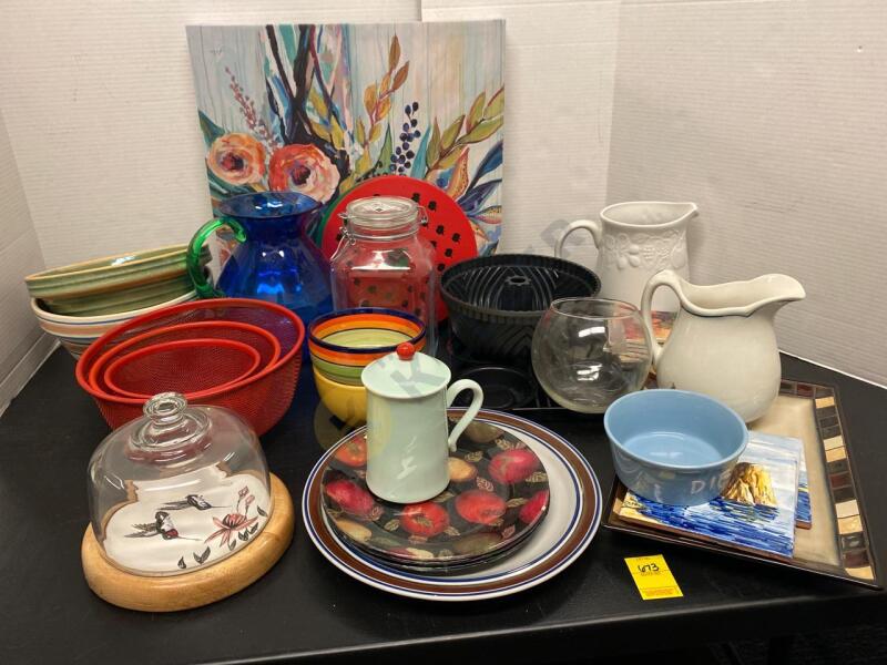 Ceramic Bowls, Pitchers, Coasters, and More