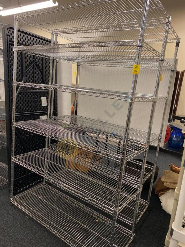 Two NSF Metal Metro Shelf Units