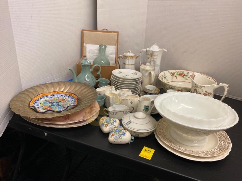 Milk Glass Serving Bowls, Fine China, and More