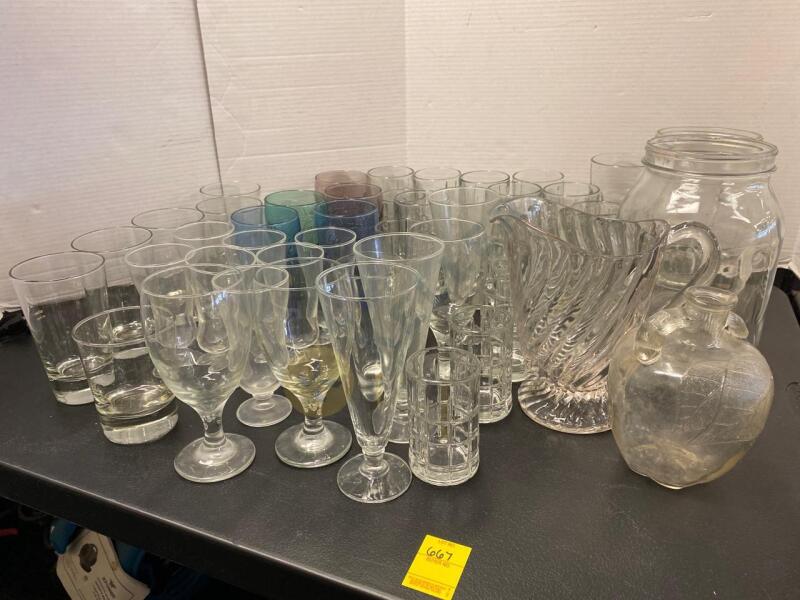 Variety of Glassware