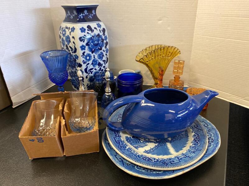 Depression Glass, Blue Glass, Avon, and More