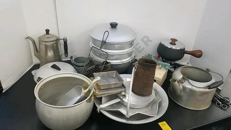 Aluminum Pots, Kettles, Pans, and More