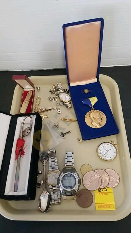 Vintage Hamilton Pocket Watch, Men's Watches, Cufflinks, Remember of Coins, and More