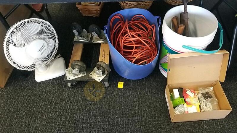 Hand Tools, Extension Cords, Dolly, Casters, 12" Fan, and More