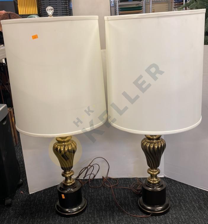 Pair of Brass Table Lamps