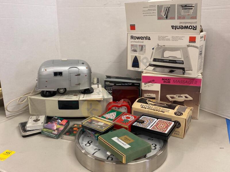 Heat Iron, Massager, Stapler, Bose Radio, and More