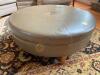 Large Italian Leather Ottoman