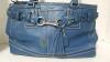 Coach Large Penelope Blue Pebbled Leather Bag - 2