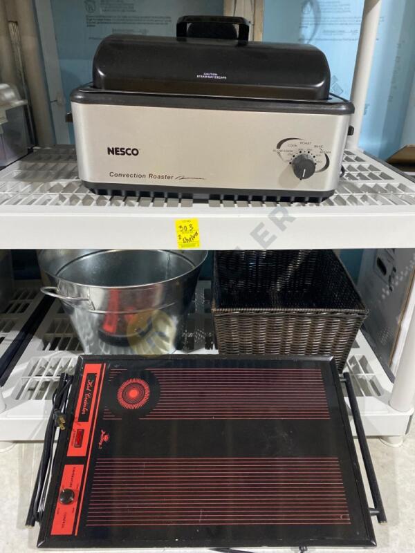 Nesco 12-Qt Covection Roaster Oven, Broil King Hot Server, and More