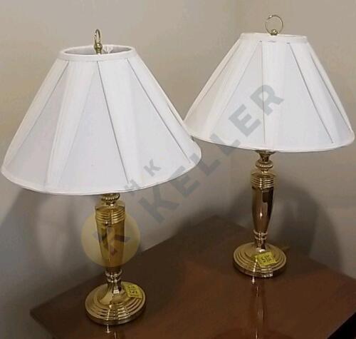 Pair of Brass Table Lamps