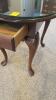 Cherry Accent Table With Glass Top - 5