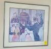 1977 Custom Framed Lawyer in the Courtroom Print