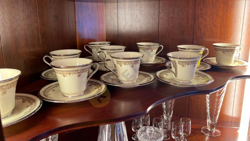 Lenox Lace Point Cups and Saucers