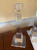 Pair of Tiffany & Co Square Crystal Candlestick Holders - 2