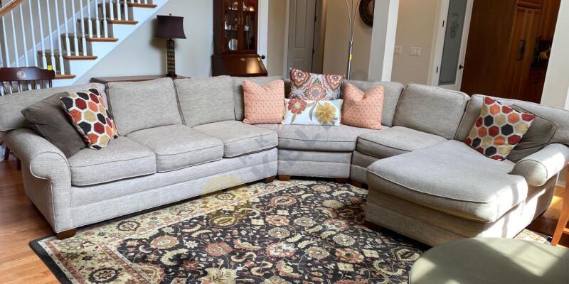 Down Filled Sectional with Pillows