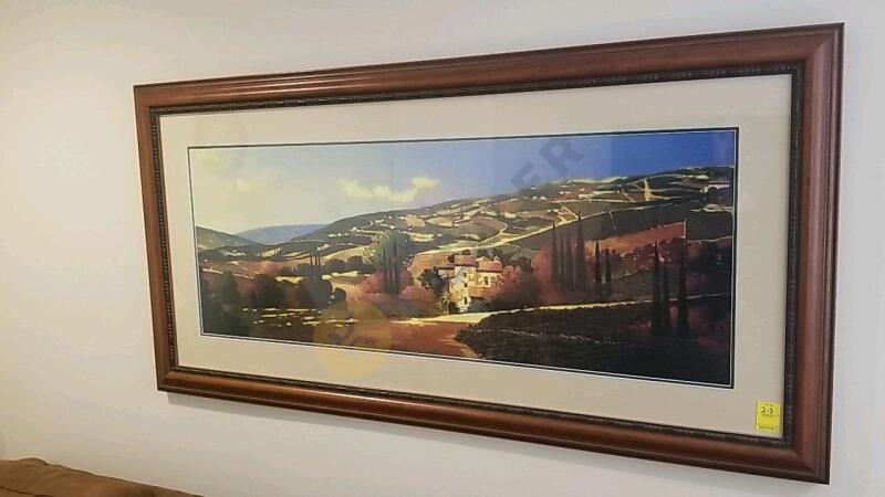 Wood Framed Print of Italian Countryside