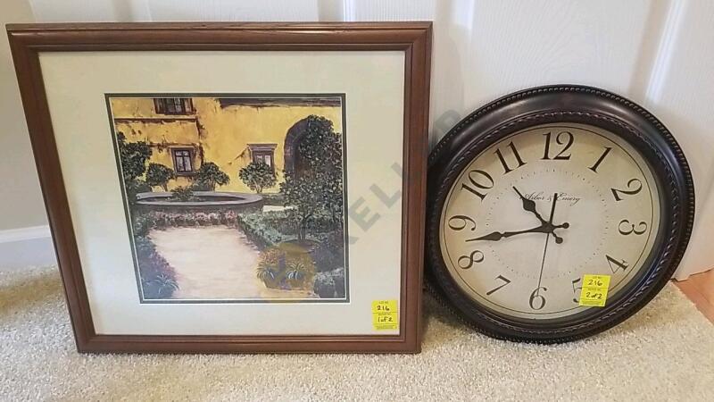 Wall Clock and Framed Print