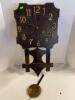 Wooden Wall Clock and Table Lamps - 2