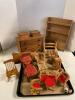 Wicker and Wood Doll Furniture and More