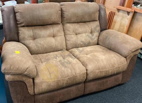 Suede Microfiber Reclining Loveseat