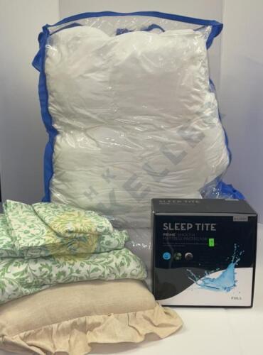 Queen Size Polyester Fill Comforter, Full Size Mattress Protector, and More