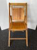 Wooden Card Table and 7 Wooden Folding Chairs - 3