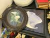 Milk Glass Dental Trays, Framed Floral Art, Homco Figurines, and More - 11