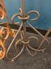 Decorative Wrought Iron Side Table Frame and Floor Lamp - 6