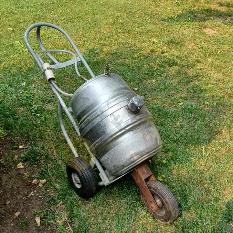 Sauce Keg with Hand Truck