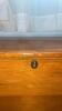 Antique Wooden Dresser, Hope Chest, and Milk Glass Lamp - 10