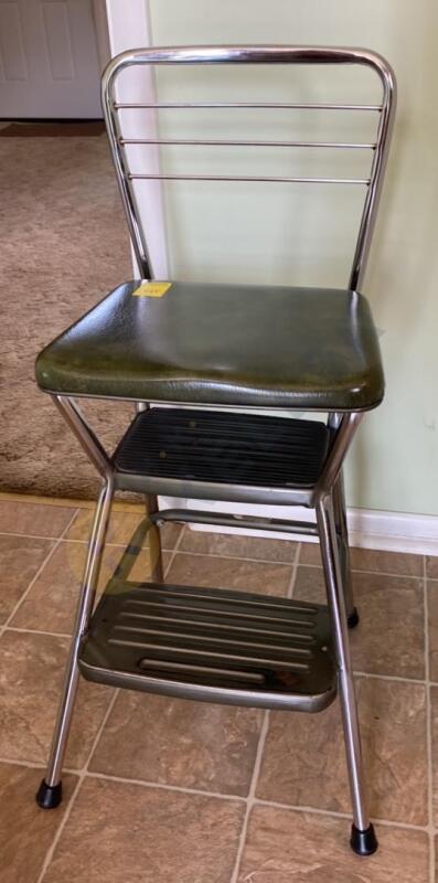 Vintage Green Cosco Kitchen Stool Chair