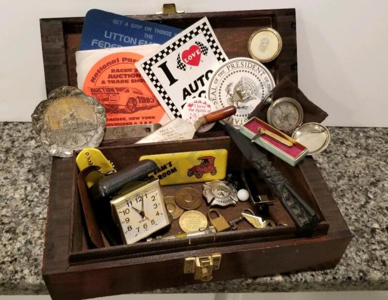 Compass, Fireman's Badge, and More Collectibles