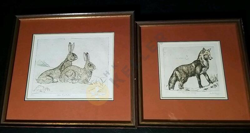 2 Framed Signed J. Boland Prints