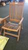 "Royal Teak Danish Tradition" 2 Folding Chairs, Folding Side Table, And Chair Pads - 2