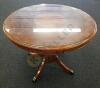 Ashley Casegoods Wooden Pedestal Round Table with Glass Top - 2