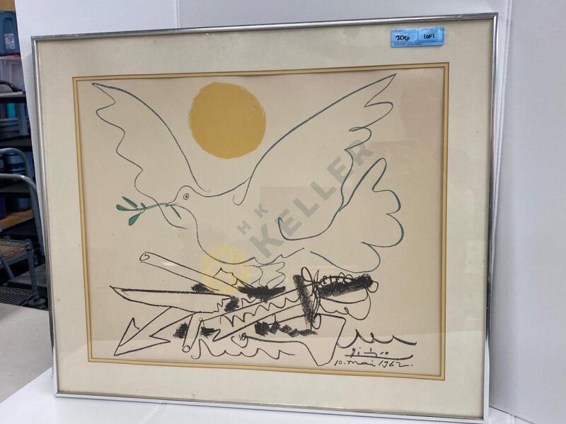 Pablo Picasso Print 1962 Colombe les Armes a la Ferraille