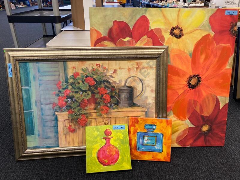 Canvas Flower Artwork and More