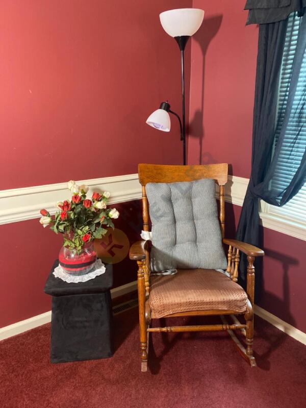 Rocking Chair, Floor Lamp, Framed Artwork, and More